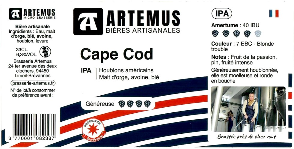 Etiquette BRASSERIE ARTEMUS 25