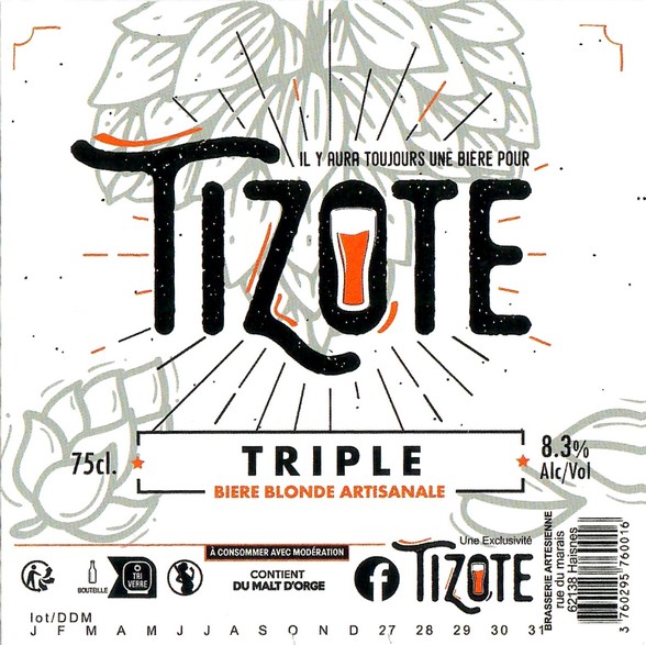 Etiquette BRASSERIE ARTESIENNE 187