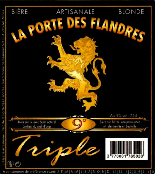 etiquette BRASSERIE ARTESIENNE 19