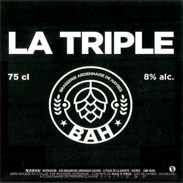 Etiquette BRASSERIE ARTESIENNE 195