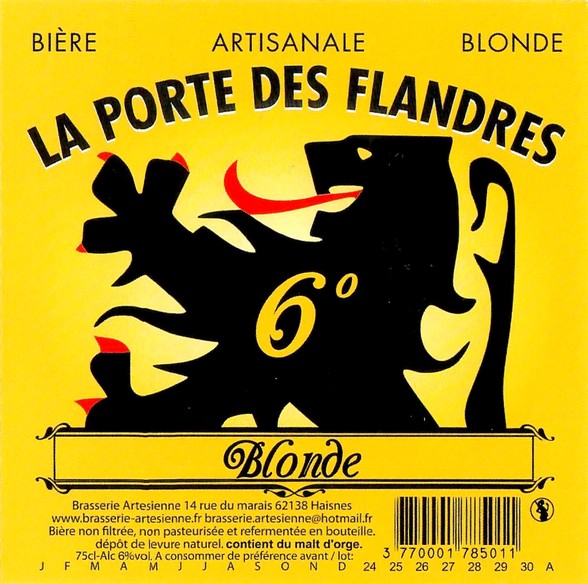 Etiquette BRASSERIE ARTESIENNE 214