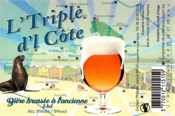 Etiquette BRASSERIE ARTESIENNE 233