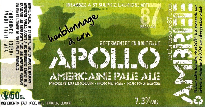 Etiquette BRASSERIE ARTIBRASSAGE 87 03