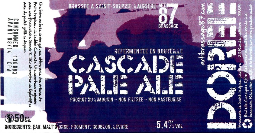 Etiquette BRASSERIE ARTIBRASSAGE 87 04