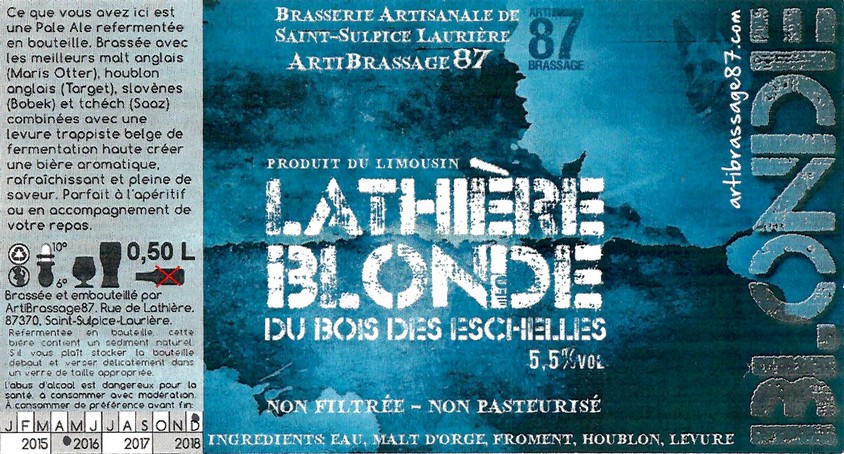 Etiquette BRASSERIE ARTIBRASSAGE 87 06