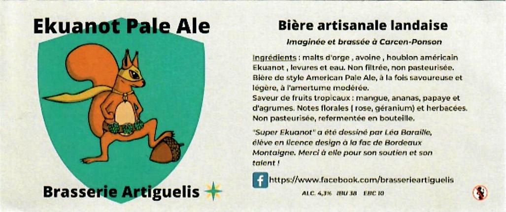 etiquette  BRASSERIE ARTIGUELIS 10