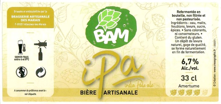 Etiquette BRASSERIE ARTISANALE DES MARAIS 04