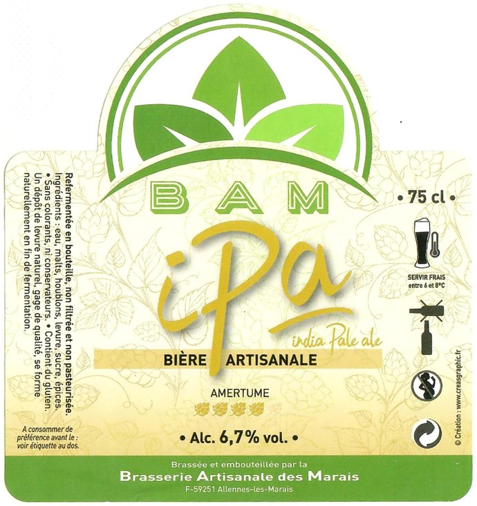 Etiquette BRASSERIE ARTISANALE DES MARAIS 06