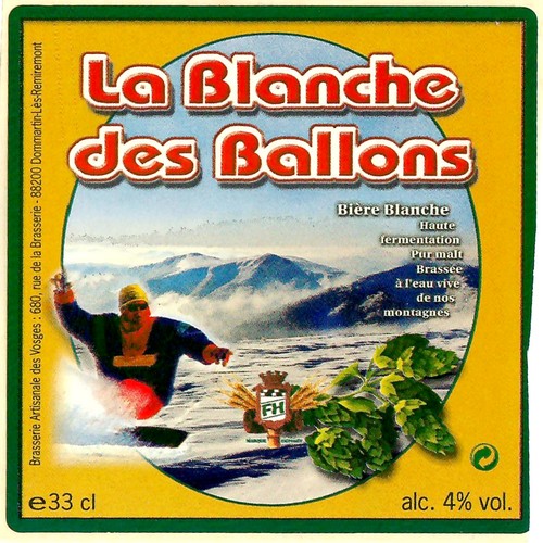 Etiquette BRASSERIE ARTISANALE DES VOSGES 23