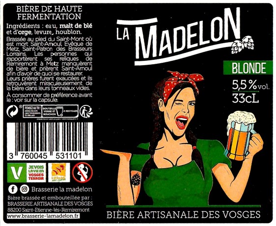 Etiquette BRASSERIE ARTISANALE DES VOSGES 44