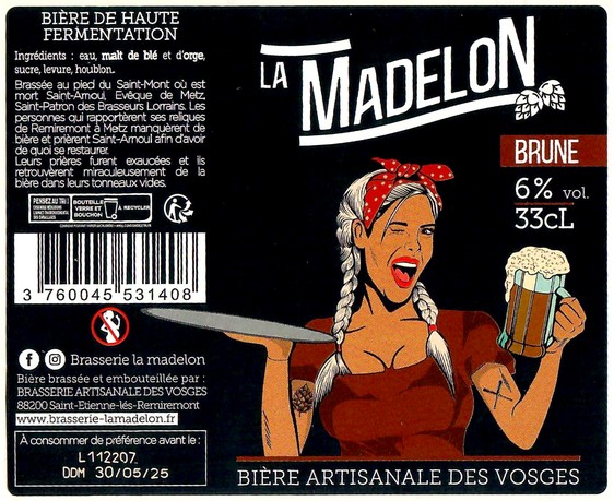 Etiquette BRASSERIE ARTISANALE DES VOSGES 50