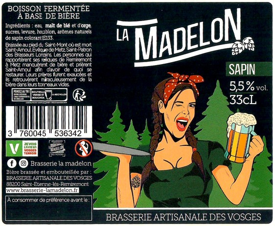 Etiquette BRASSERIE ARTISANALE DES VOSGES 51