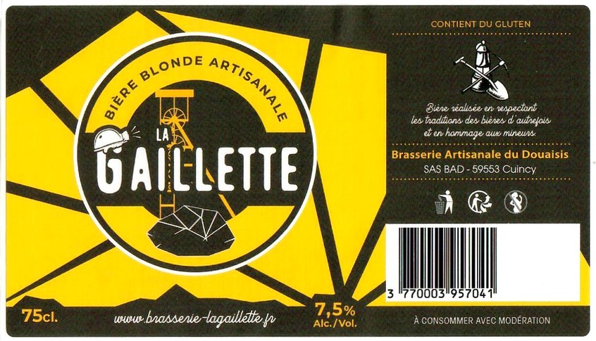 Etiquette BRASSERIE ARTISANALE DU DOUAISIS 01