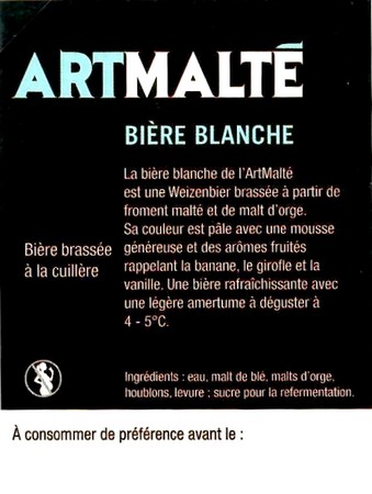 Etiquette BRASSERIE ARTMALTE 01B