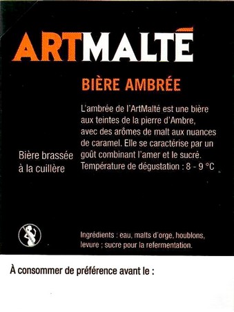 Etiquette BRASSERIE ARTMALTE 04B