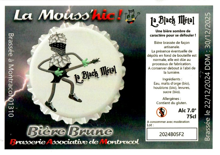 Etiquette BRASSERIE ASSOCIATIVE DE MONTRACOL 02