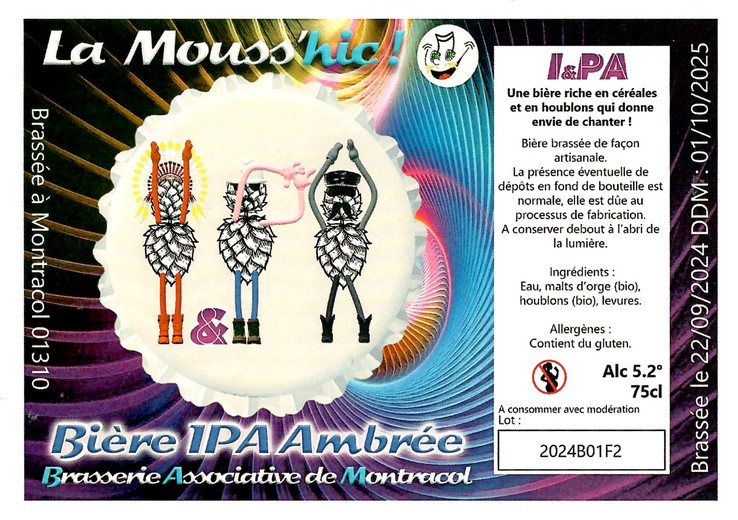 Etiquette BRASSERIE ASSOCIATIVE DE MONTRACOL 03