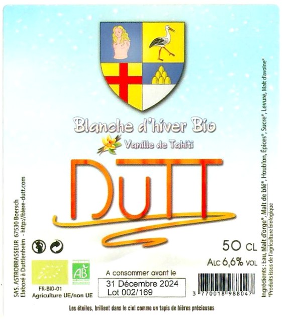 Etiquette BRASSERIE ASTROBRASSEUR 13