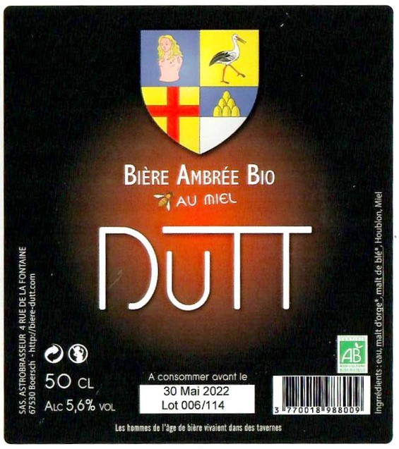 Etiquette BRASSERIE ASTROBRASSEUR 14