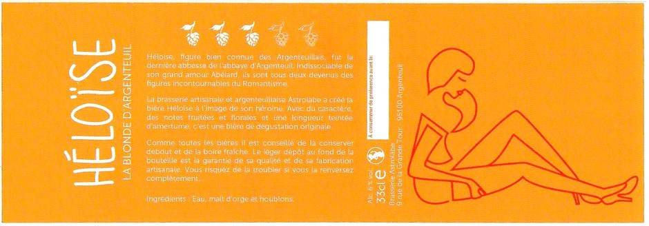 Etiquette BRASSERIE ASTROLABE 01