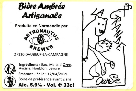 etiquette BRASSERIE ASTRONAUTUS BREWER 01
