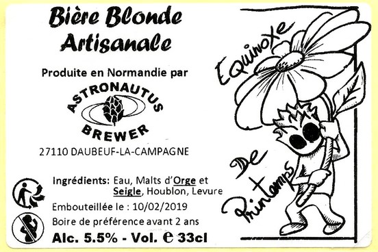 etiquette BRASSERIE ASTRONAUTUS BREWER 06