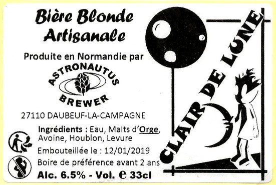 etiquette BRASSERIE ASTRONAUTUS BREWER 08