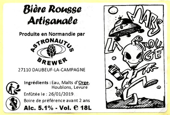 etiquette BRASSERIE ASTRONAUTUS BREWER 12
