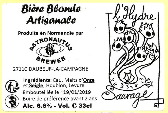 etiquette BRASSERIE ASTRONAUTUS BREWER 14