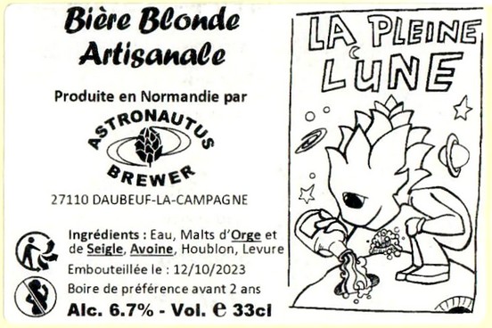 Etiquette BRASSERIE ASTRONAUTUS BREWER 29