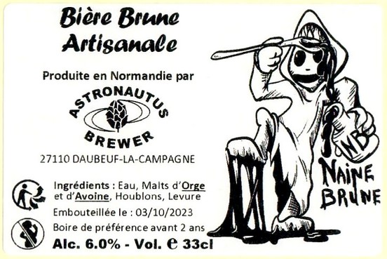 Etiquette BRASSERIE ASTRONAUTUS BREWER 33