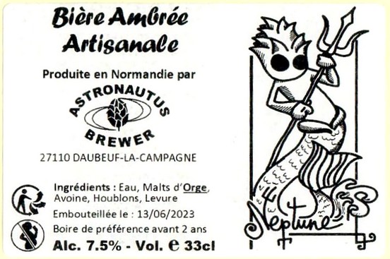 Etiquette BRASSERIE ASTRONAUTUS BREWER 35