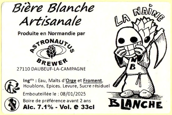Etiquette BRASSERIE ASTRONAUTUS 45