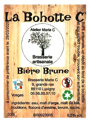 Etiquette BRASSERIE MARIE C 01