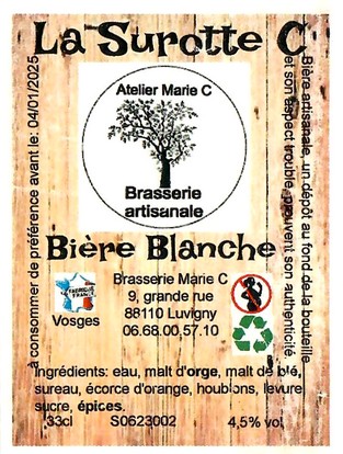 Etiquette BRASSERIE MARIE C 05