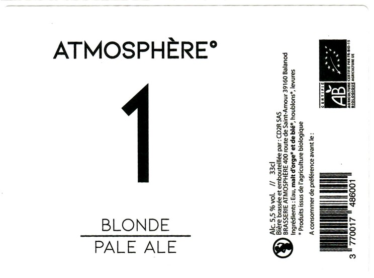 etiquette BRASSERIE ATMOSPHERE 01