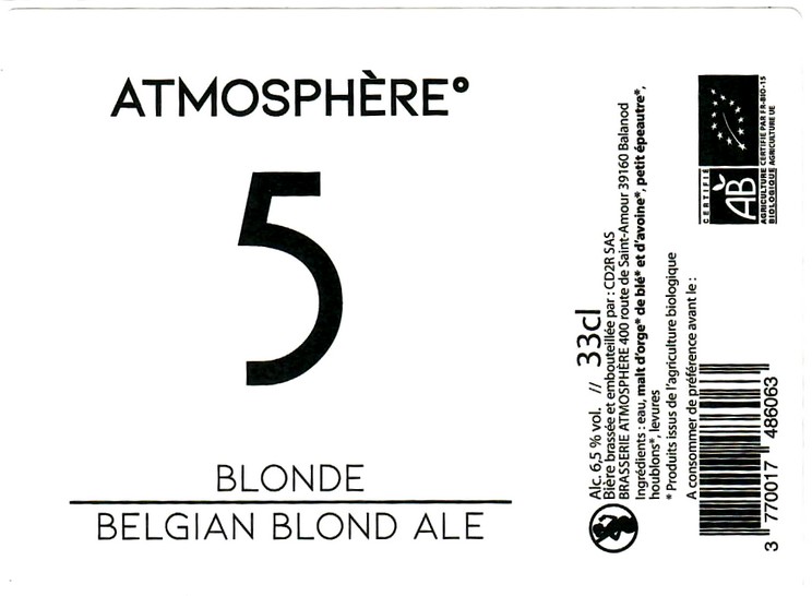 etiquette BRASSERIE ATMOSPHERE 05