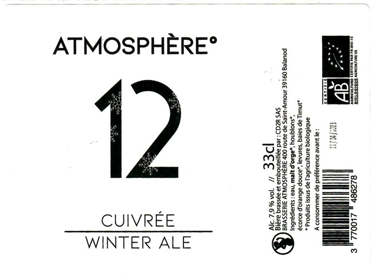 etiquette BRASSERIE ATMOSPHERE 12