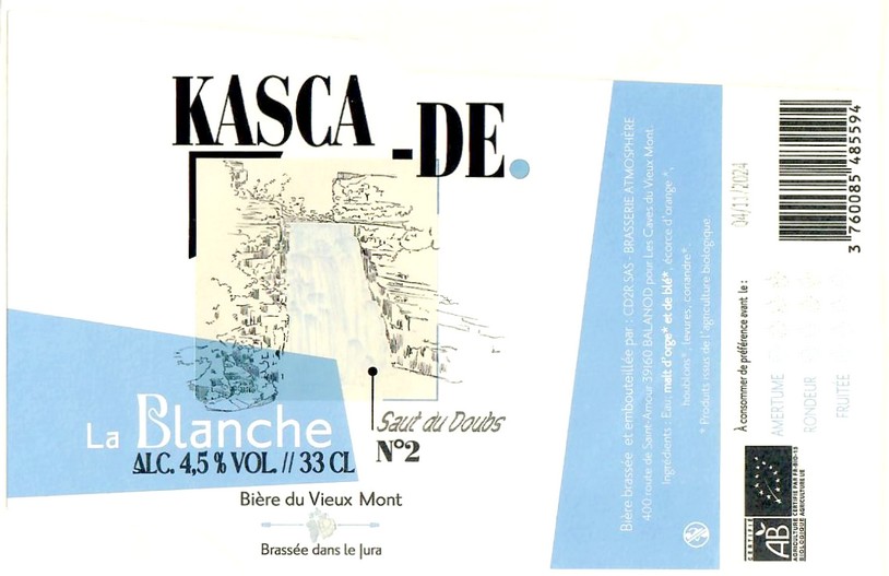 Etiquette BRASSERIE ATMOSPHERE 37