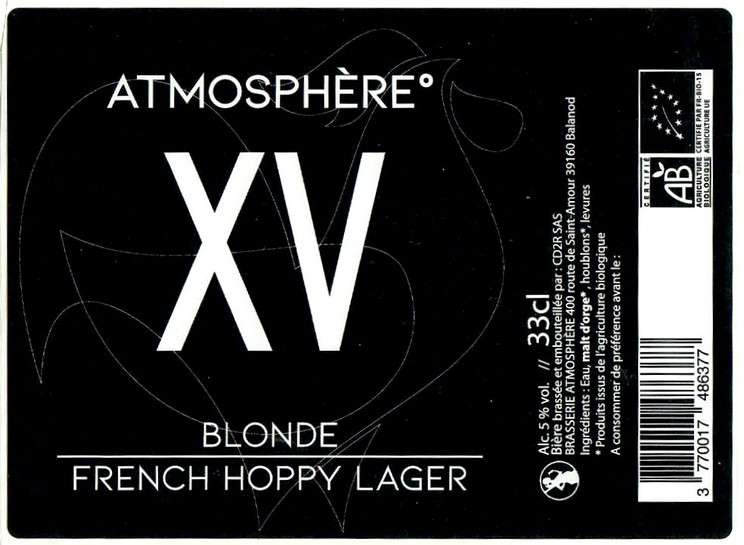 Etiquette BRASSERIE ATMOSPHERE 40