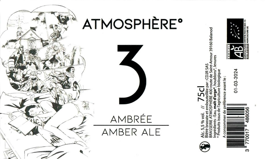 Etiquette BRASSERIE ATMOSPHERE 41