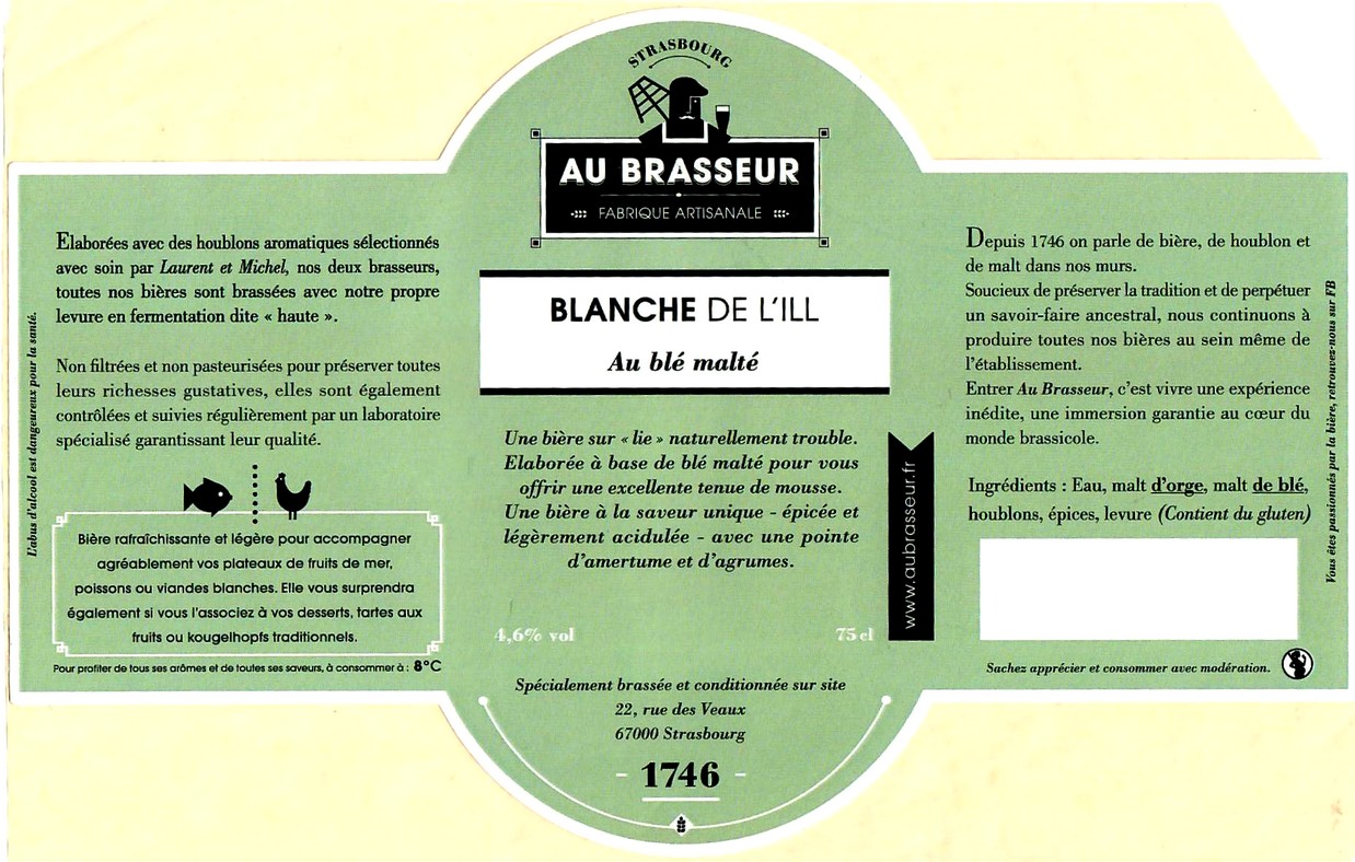 etiquette BRASSERIE AU BRASSEUR 10