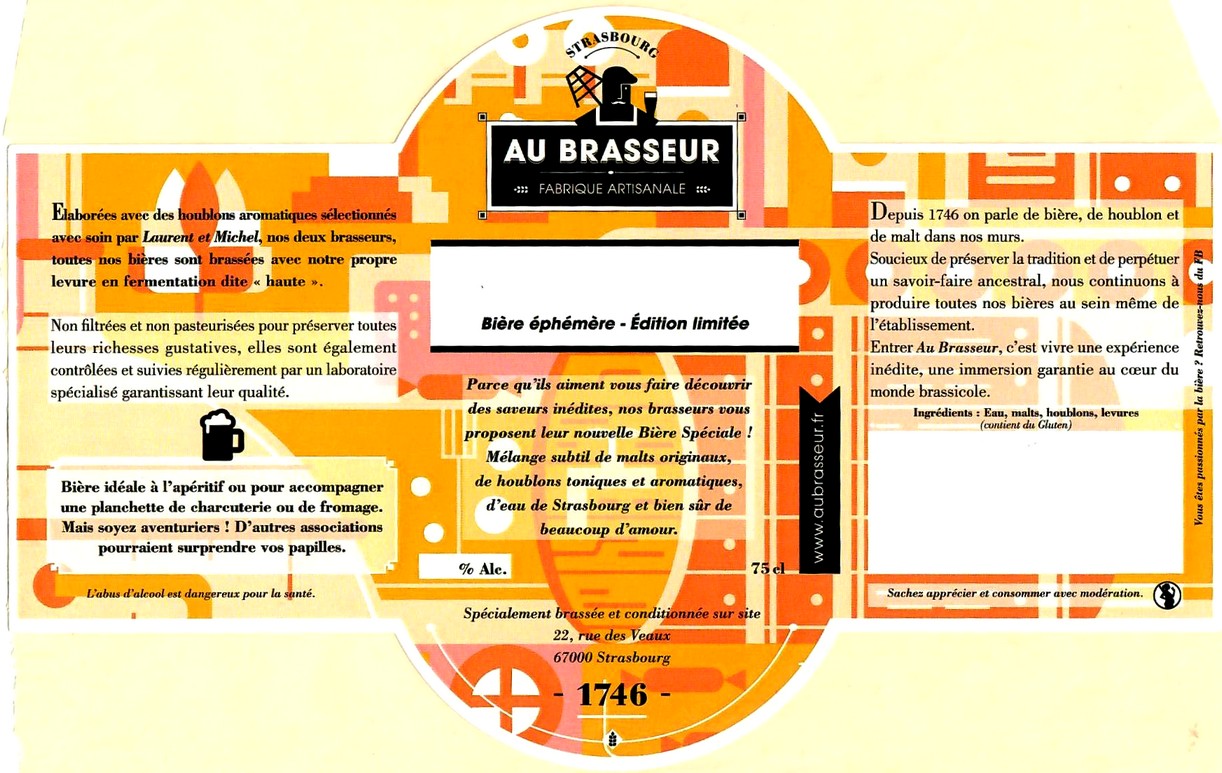 etiquette BRASSERIE AU BRASSEUR 11