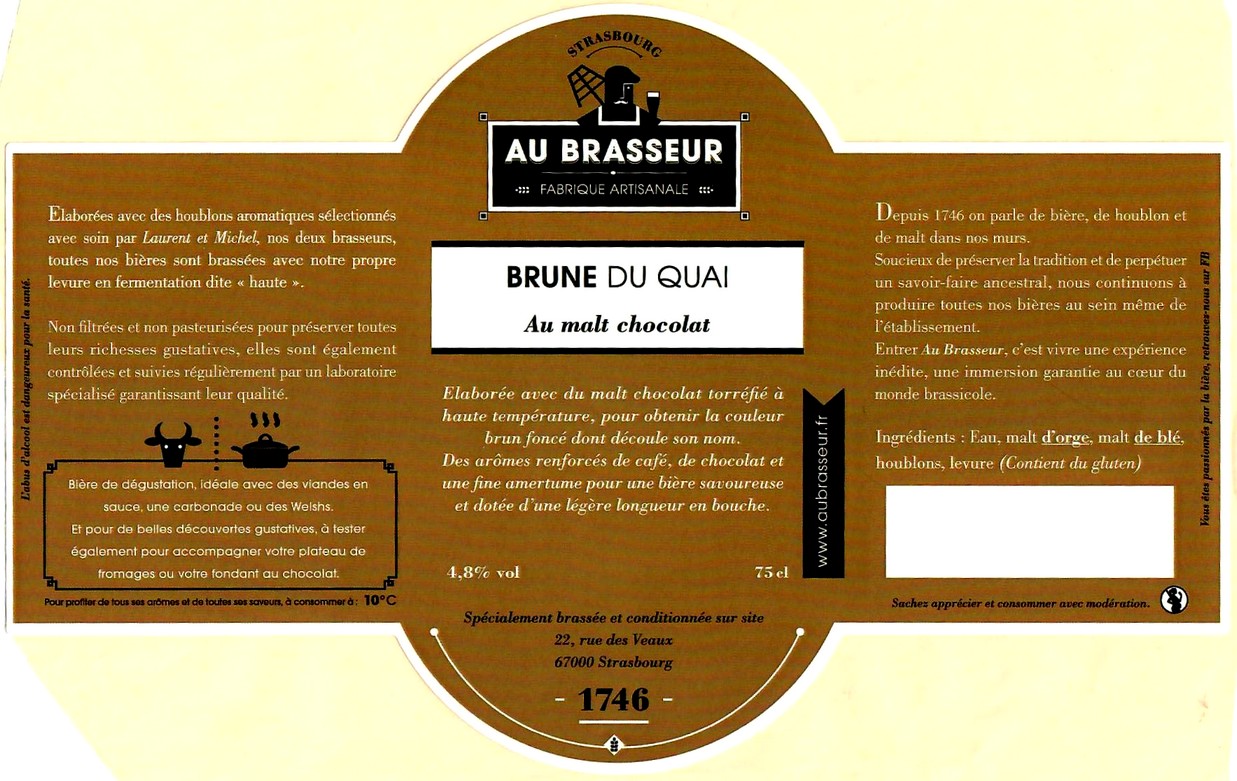 etiquette BRASSERIE AU BRASSEUR 14