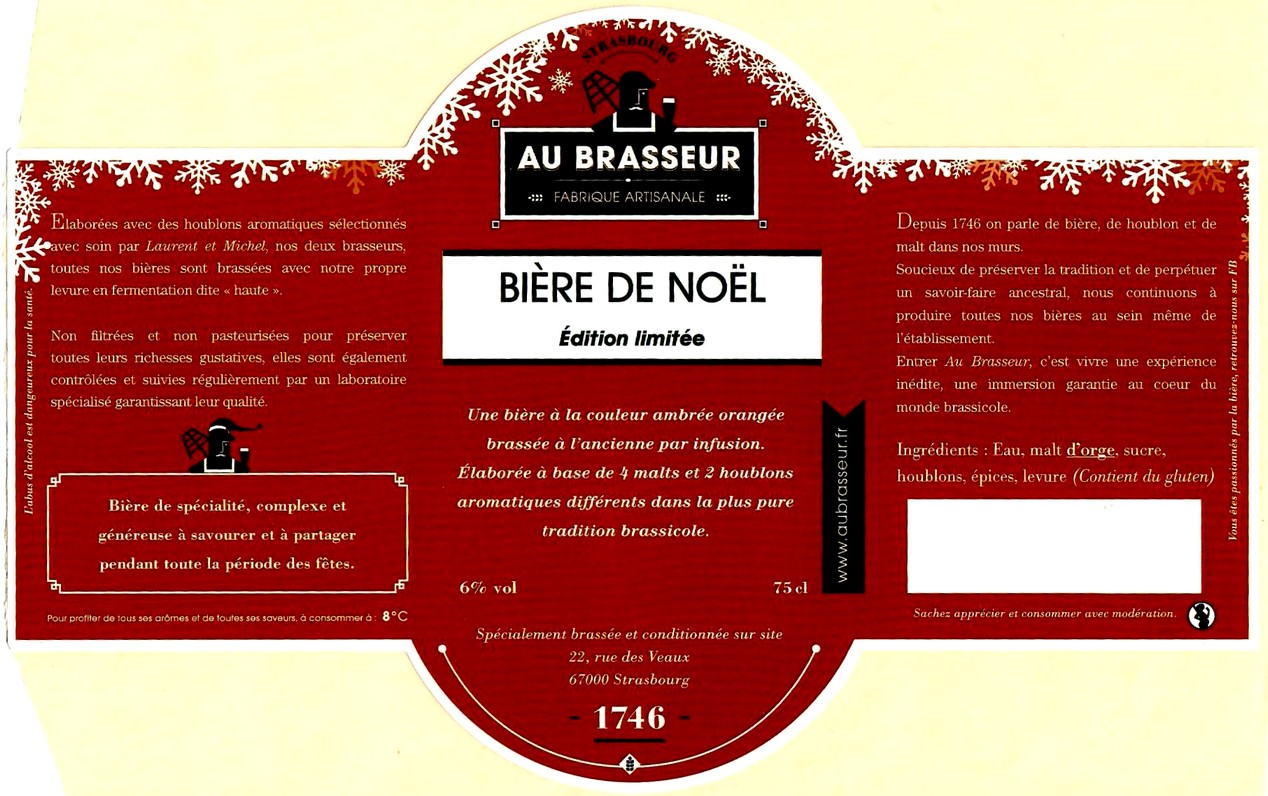 etiquette BRASSERIE AU BRASSEUR 15