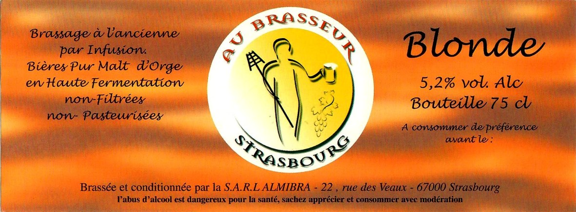Etiquette BRASSERIE AU BRASSEUR 18