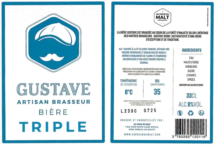 Etiquette BRASSERIE AU COEUR DU MALT 22
