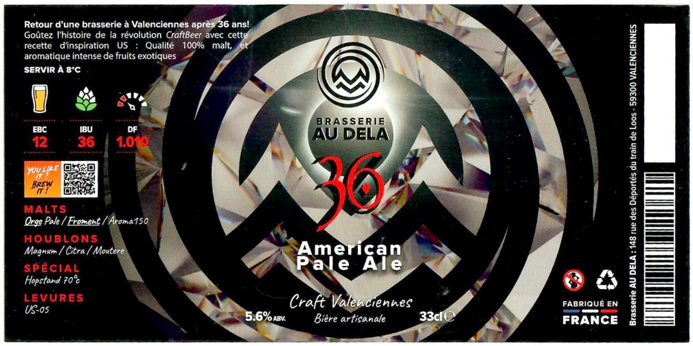 Etiquette BRASSERIE AU DELA 04