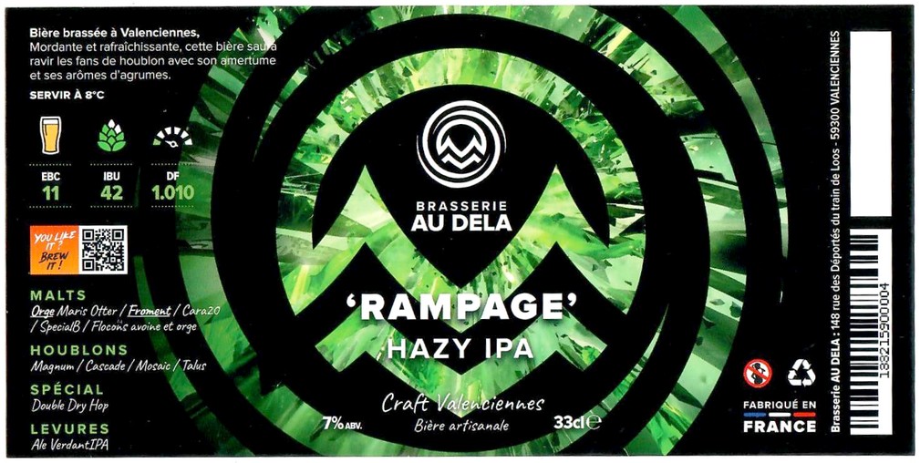 Etiquette BRASSERIE AU DELA 05