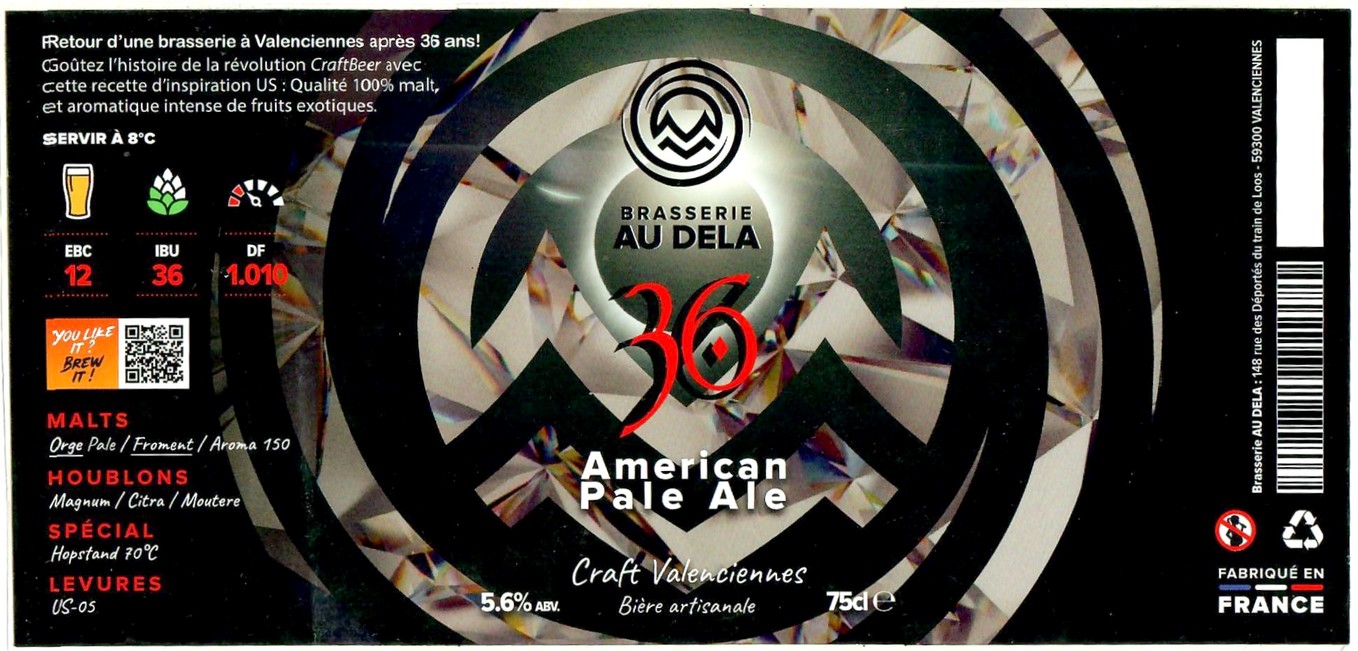 Etiquette BRASSERIE AU DELA 06